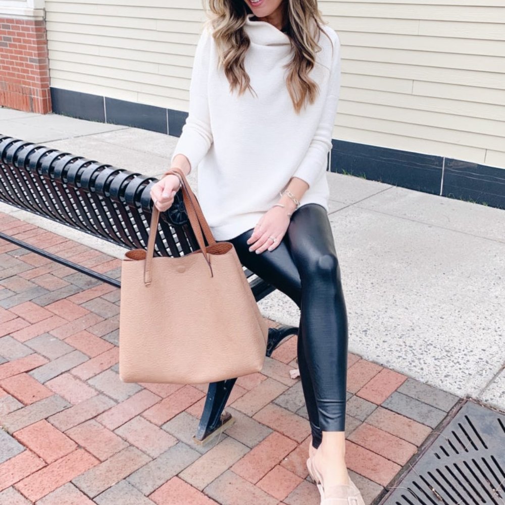2/$35 💗 Black Leather Leggings High Waist Spandex